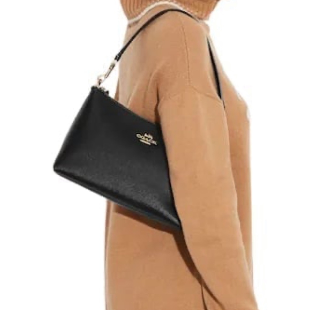 NWT!COACH Clara Shoulder Bag (COACH CE584) Gold/Black - Picture 6 of 7